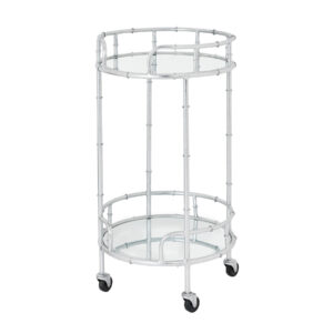 Silver Round Drinks Trolley - a silver round drinks trolley by Hill Interiors sold at Louis & Henry