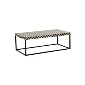 Pearl Essence Coffee Table - Louis and henry. a checker style designer console table for luxury interiors