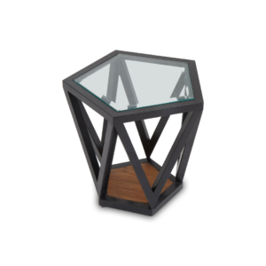 Diamond Prism Steel Side Table - Louis and Henry furniture for luxury homes
