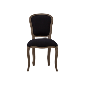 Luxurious Mahogany Dining Chair - A black fabric dining chair, hand carved legs. heavy duty, solid wood dining chair