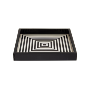 Geometric Lacquered Serving Tray