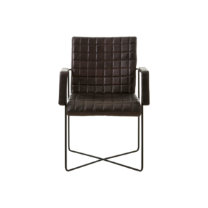 Industrial Black Buffalo Leather Chair