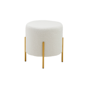 The Plush Oasis Stool: Embraces contemporary design with its teddy bear fabric, offering a luxurious and stylish pouf footstool.