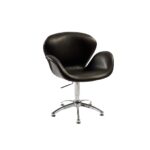 Silla Dark Leather Swivel Desk Chair. a premium heavy duty office luxury contemporary office chair by Crisal Decoration. Shop now at Louis & Henry.