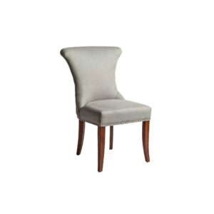 Bec Light Gray Linen Dining Chair
