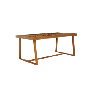 Herringbone Teak Dining Table - a stunning Scandinavian style dining table