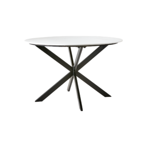 Milan dining table by affari of sweeden, a iron frame dining table with solid marble top