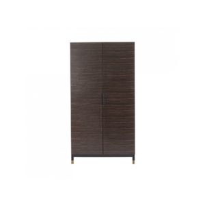 Bali 2 Door Wardrobe by Twenty10 Designs, a front image of a contemporary luxury brown veneer wardrobe