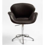 Silla Dark Leather Swivel Desk Chair. a premium heavy duty office luxury contemporary office chair by Crisal Decoration. Shop now at Louis & Henry.