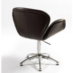 Silla Dark Leather Swivel Desk Chair. a premium heavy duty office luxury contemporary office chair by Crisal Decoration. Shop now at Louis & Henry.