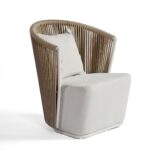 Elba High Back Aluminum and Rope Armchair