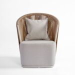 Elba High Back Aluminum and Rope Armchair