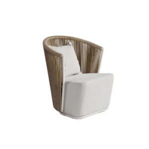 Elba High Back Aluminum and Rope Armchair