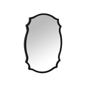 Matt Black Ornate Curved Mirror, Shop now at Louis & Henry