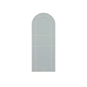 White Large Arched Window Mirror