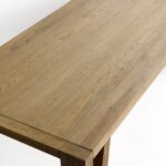 Mia Office Desk, a solid oak premium office desk. closeup image