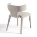 GRACE Grey Bouclé Upholstered Chair