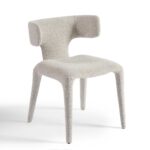 GRACE Grey Bouclé Upholstered Chair