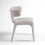 GRACE Grey Bouclé Upholstered Chair