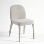 Lisboa Grey Bouclé Upholstered Armless Dining Chair