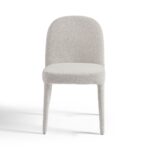 Lisboa Grey Bouclé Upholstered Armless Dining Chair