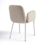 LOREN Stone Grey Chair with Chrome Leg