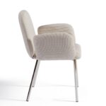 LOREN Stone Grey Chair with Chrome Leg