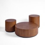 Naples Set of 3 dark oak coffee tables