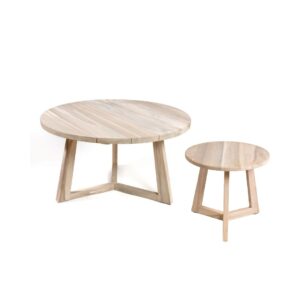 Marisa Outdoor Dining Table and Matching Side Table Set