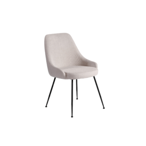 ALMA Armless Stone Grey Upholstered Dining Chair