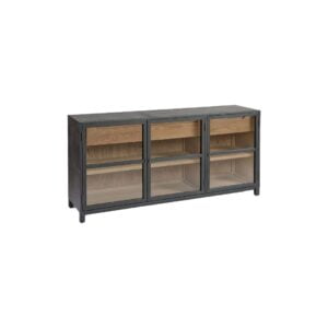 ALANTRA Oak and Glass Sideboard with Drawers