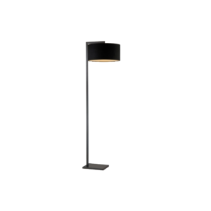 Floor lamp and round black screen