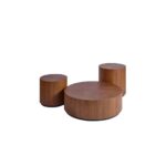 Naples Set of 3 dark oak coffee tables