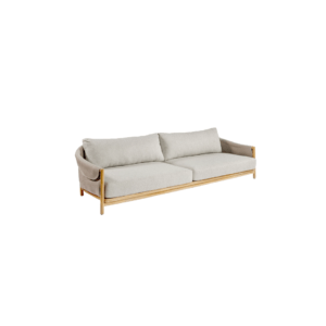 POSITANO 3-Seater Rope and Teak Outdoor Sofa