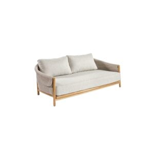 POSITANO 2-Seater Rope and Teak Outdoor Sofa