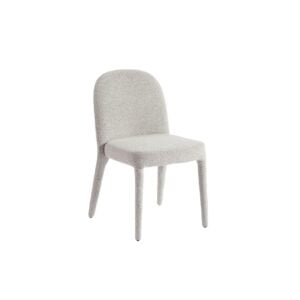 Lisboa Grey Bouclé Upholstered Armless Dining Chair