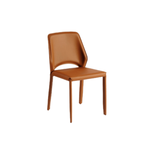 Liam Upholstered Tile-Coloured Leather Chair