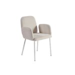 LOREN Stone Grey Chair with Chrome Leg