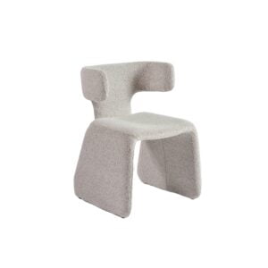 MICHELE Greyish Bouclé Fully Upholstered Dining Chair