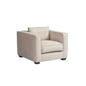 LINCON Stone Beige Upholstered Armchair