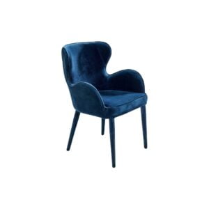 Velvet Armchair in Blue