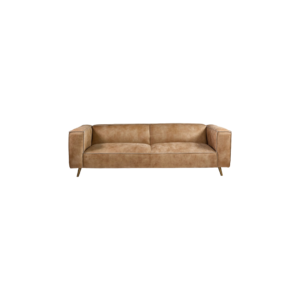 VAIRE Tan Beige Leather Sofa