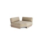 LANGE Teak and Rope Sofa Corner Module for Outdoor Use, LANGE Corner Module in Garden, LANGE Porch Corner Sofa Module