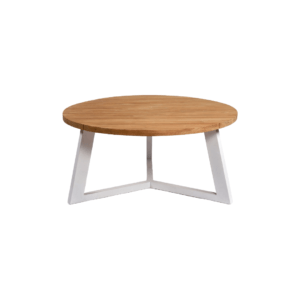 Maxine Outdoor Dining Table in Natural Teak and Aluminum