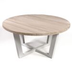 IVORY Round Wooden Outdoor Dining Table