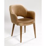 SILLON Beige Velvet Dining Chair