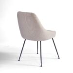 ALMA Armless Stone Grey Upholstered Dining Chair