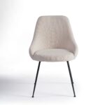 ALMA Armless Stone Grey Upholstered Dining Chair