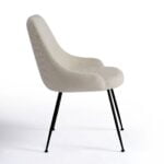 ALMA Armless Stone Grey Upholstered Dining Chair