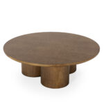 Oak wood coffee table with Art Deco-inspired design and natural finish, louis & henry furniture